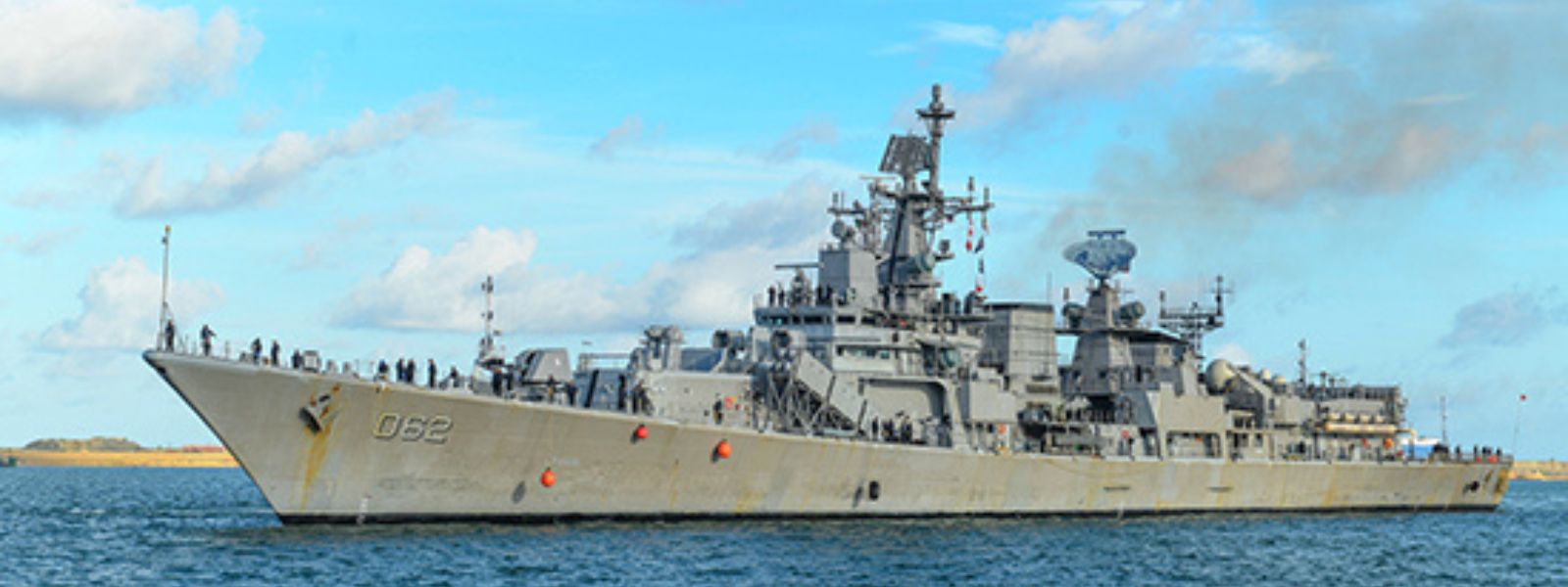 Indian Warship INS Mumbai At Colombo Port